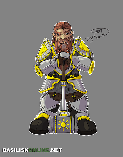 2017. Licensable. Dwarf Cleric.
